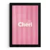 Gestreept - Roze - Chéri fotolijst zwart zonder passe partout klein -3d