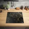Gouden Rivieren in Zwart Marmer Inductie beschermer vinyl 3mm middel -sfeer5
