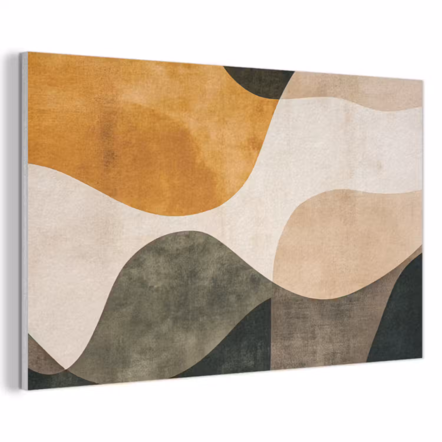 Akoestisch schilderij - Vormen - Okergeel - Abstract