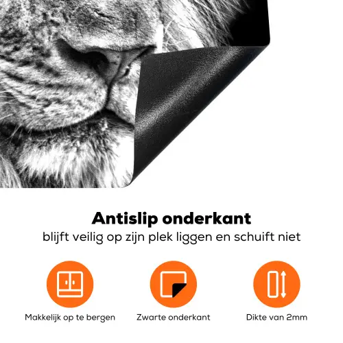 Gravure van een Koning Inductie beschermer vinyl 3mm klein -zzzzzzz-td-onderkant