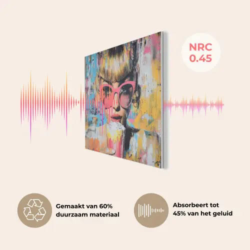Zonnebril - Vrouw - Kleurrijk - Verfspetters PET vilt klein -USP_NL