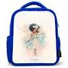 Elf - Ballet - Kleurrijk Kinderrugzak - Blauw middel -3d