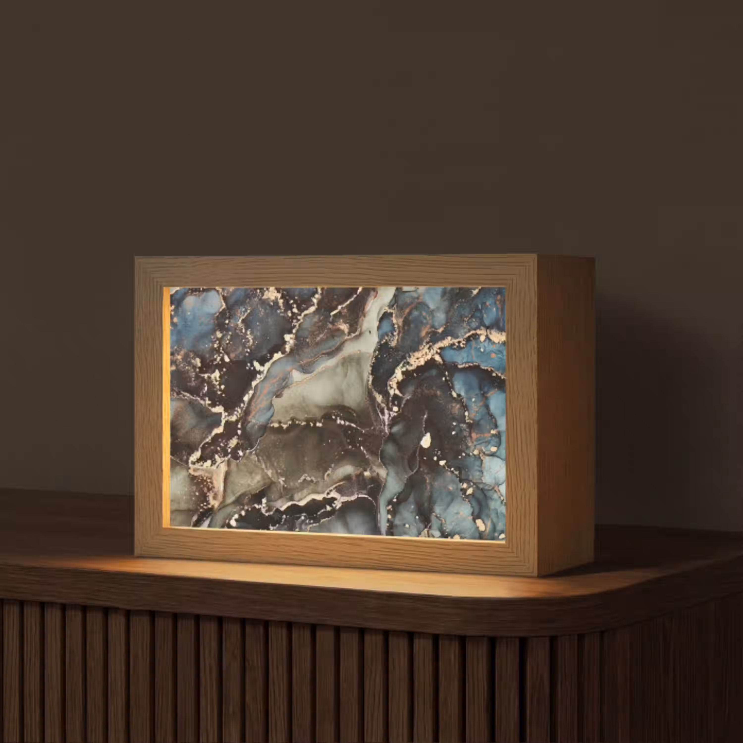 Marmer - Goud - Groen Light Box met kabel (Tafellamp) klein -z3d_website