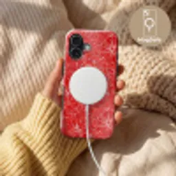 Bloemen - Patroon - Rood Toughcase MagSafe Apple iPhone 17 klein 1017 -USP_MagsafeV