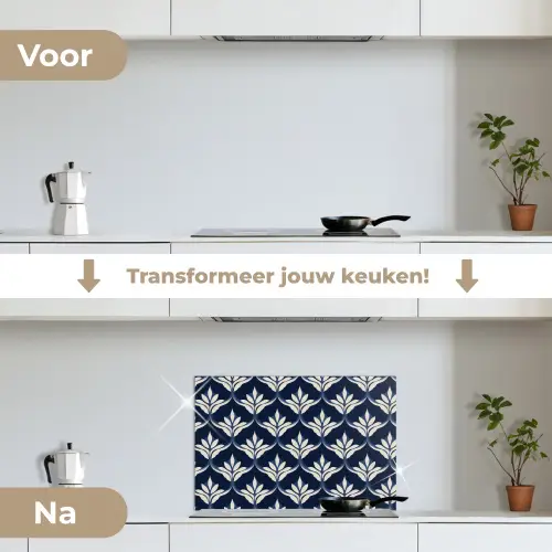 Modern - Ontwerp - Blauw keuken achterwand spatscherm klein 900 -voor_na_NL