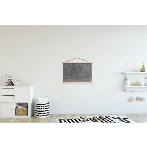 Beton - Muur - Cement textielposter latten blank klein -kinderkamer