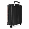 Girraffenpatroon op lichtroze NBS - Handbagage koffer - Volwassenen Unisex middel -achterkant