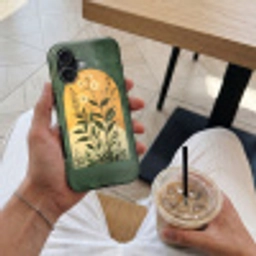 Plant - Bloemen - Wit Toughcase MagSafe Apple iPhone 17 klein -Sfeer1M