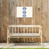 Schelpen - Blauw - Patroon Tuinposter op houten frame 2 cm dik klein -sfeer4