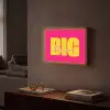 Dream big - Roze - Geel - Minimalistisch Light Box met batterij (Wandlamp) middel -sfeer1