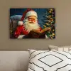 Kerstman - Kerst - Winter - Kerstboom canvas 2cm klein -sfeer3