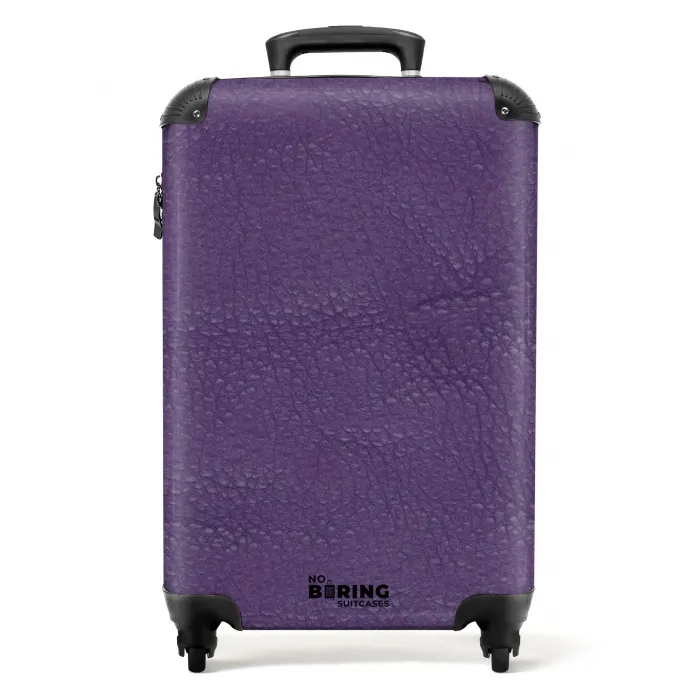 Lederen look violet paars NBS - Handbagage koffer - Volwassenen Unisex middel -productfoto_recht