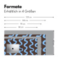 Kronkelende lijnen - Blauw - Bruin - Minimalistisch Muismat XXL klein 681 -ysfeer5_duits