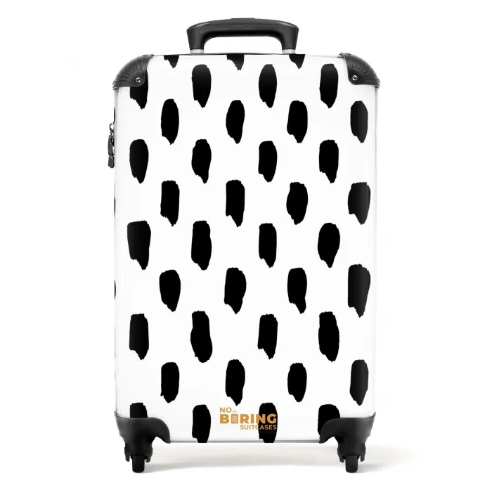 Verticale vlekken op een witte achtergrond NBS - Handbagage koffer - Volwassenen Unisex middel -productfoto_recht
