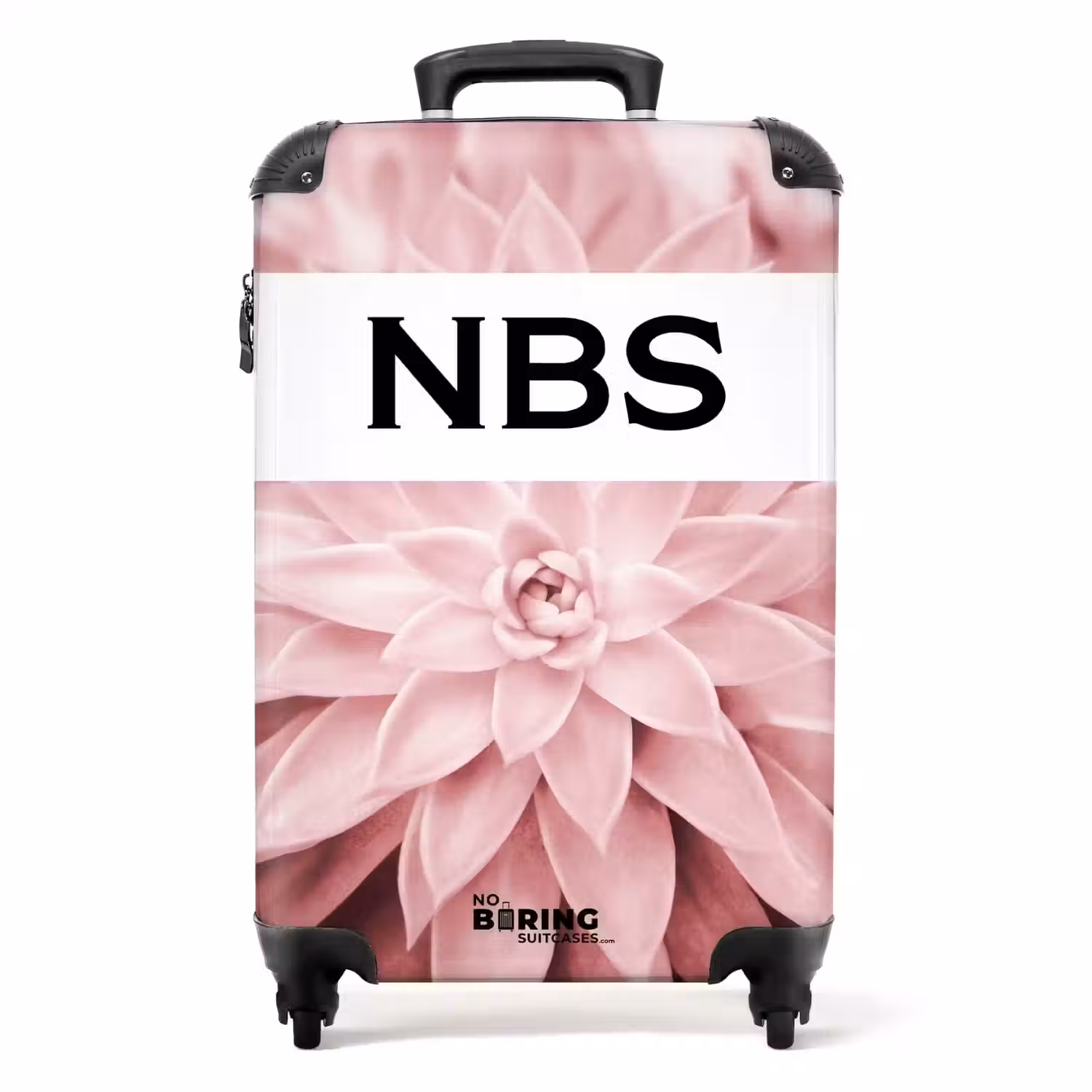 Koffer mit Name - Rosa Blume