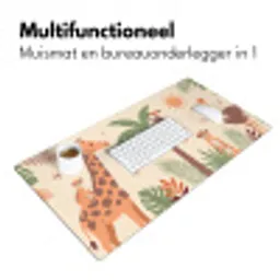 Dieren - Tropisch - Safari - Kleurrijk Muismat XXL klein -sfeer4