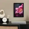 Roze - lelie - Dauwdruppels fotolijst zwart zonder passe partout klein -sfeer1