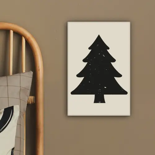 Kerstboom - Zwarte kerstboom - Boom - Japandi canvas 2cm klein -sfeer3