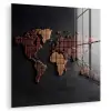 Wereldkaart - chocola - Smakelijke uitstraling plexiglas 5mm klein -zzzproduct_nieuw
