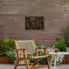 Zwart - Marmer - Goud Tuinposter op houten frame 2 cm dik klein 845 -sfeer3