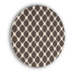 Bruin - Ruitpatroon - Geometrisch Akoestische PET Vilt - Rond klein 838 -3d