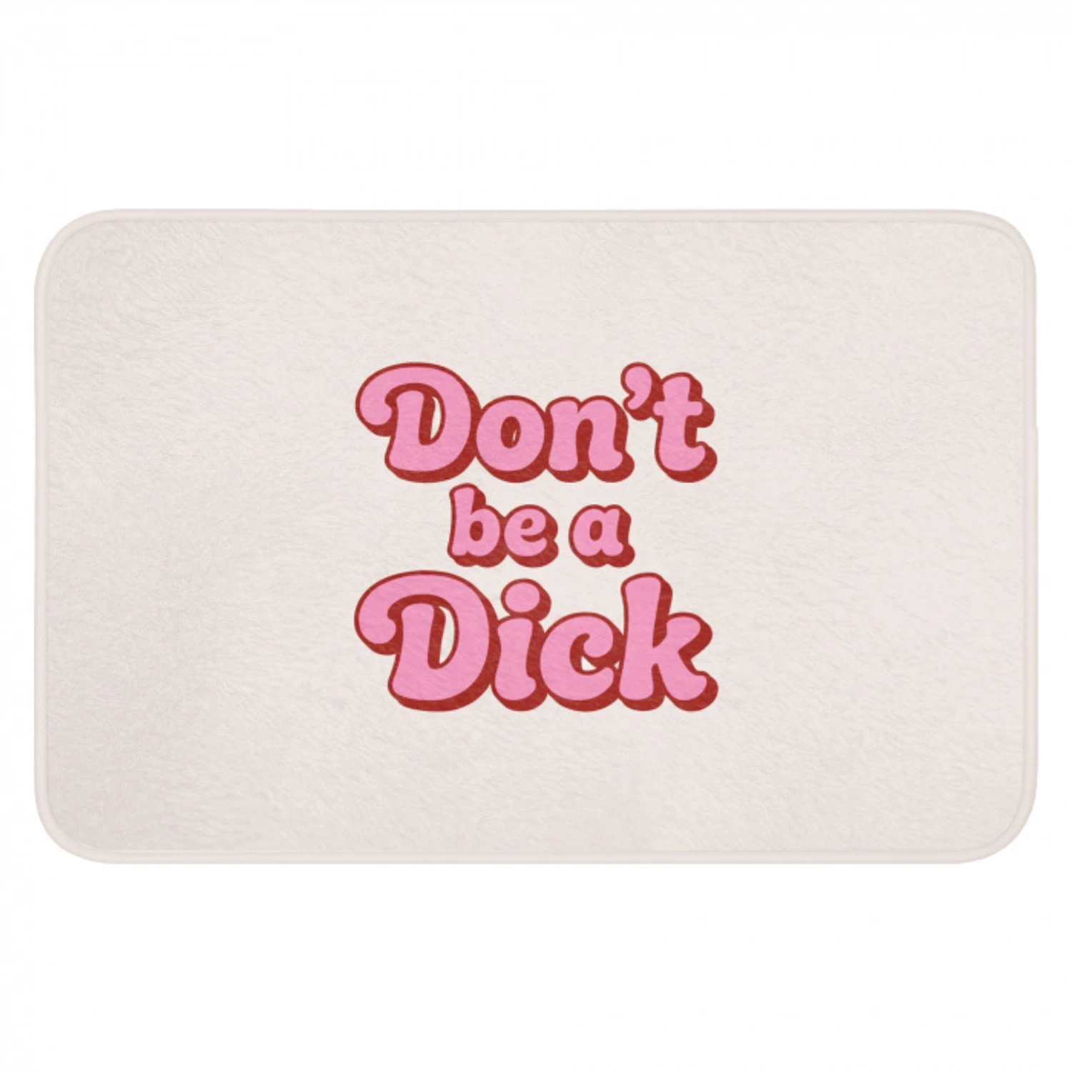 Tekst - Boodschap - Roze Badmat klein -3d