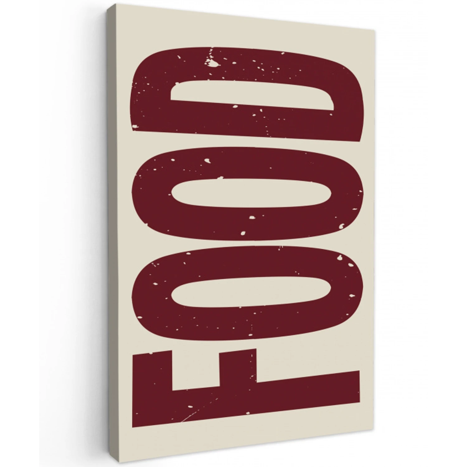 Eten - Japandi - Rood - Decoratie Tuinposter op houten frame 2 cm dik klein -3d