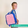 Roze hartjes patroon Kinderrugzak - Blauw middel -sfeer3_NL