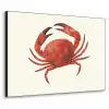 Krab - Felrood - Poten Textielframe zwart klein -3d