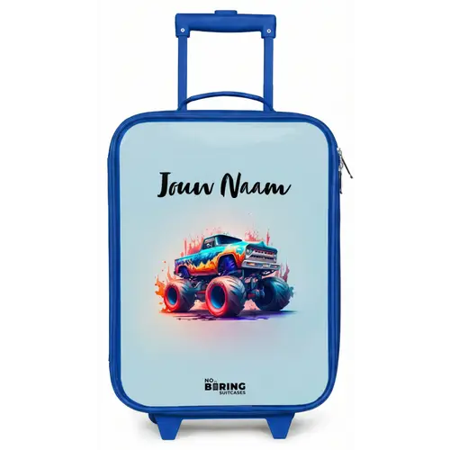 Fierce Wheels Kinderkoffer - Blauw klein -zz3dotto