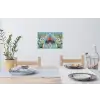 Vlinder - Sierlijk - Bloemen - Bladeren Muursticker klein -eettafel