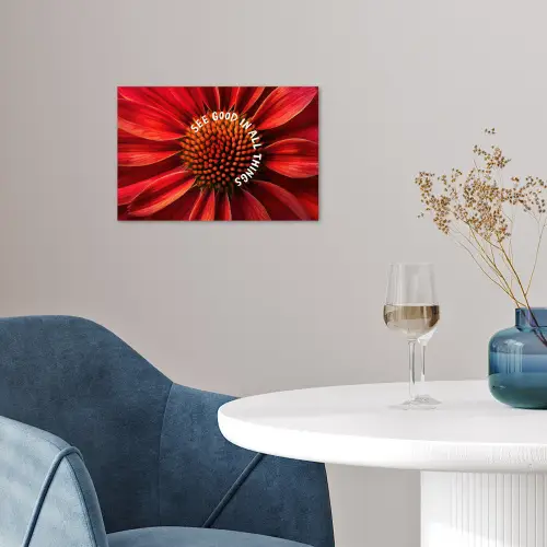 Close up - Bloem - Quote - Rood poster papier klein -sfeer3