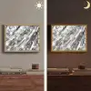 Abstract - Diamant - Luxe - Modern - Zilver Light Box met batterij (Wandlamp) middel -sfeer3
