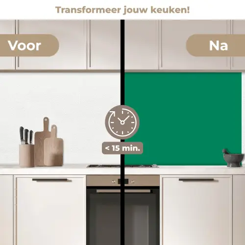 Groen - Bos - Kleuren keuken achterwand 2 middel 871 -voor-na2_NL