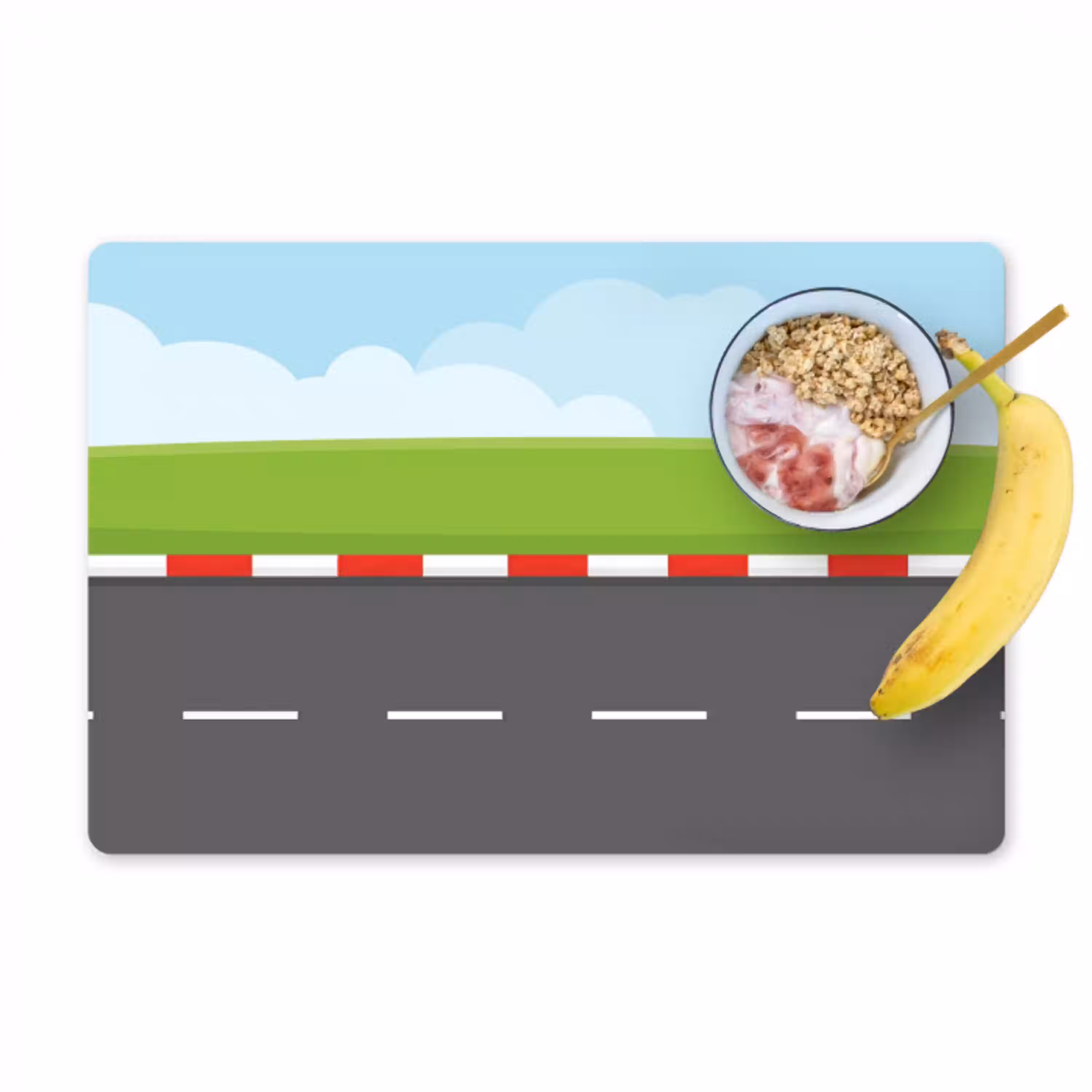 Racebaan - Illustratie - Sport - Kleurrijk Placemat vinyl groot -zzzproduct_Kitchenyeah-website