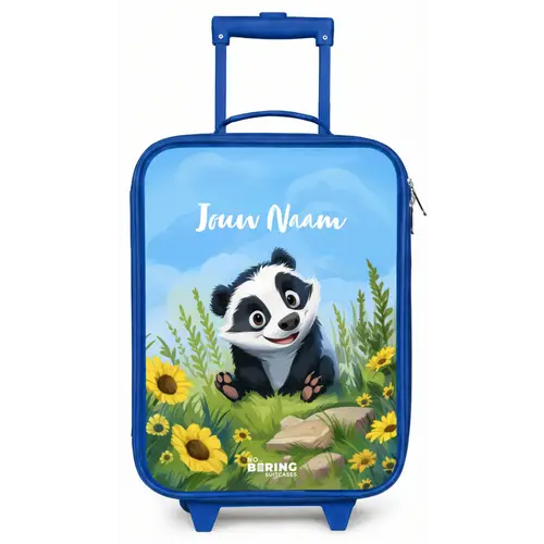 Willem wasbeer Kinderkoffer - Blauw klein -zz3dotto