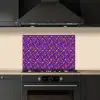 Panterprint - Paars - Groen - Neon keuken achterwand spatscherm klein 900 -sfeer1