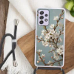 Botanisch - Stilleven - Blauw Hoesje Samsung Galaxy A52 5G met koord klein -sfeer4