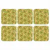 Avocado - Patroon - Groen - Pit onderzetter kurk middel -3d
