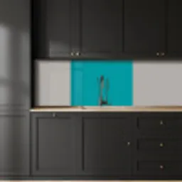 Blauw - Effen kleur keuken achterwand 2 middel 865 -sfeer1