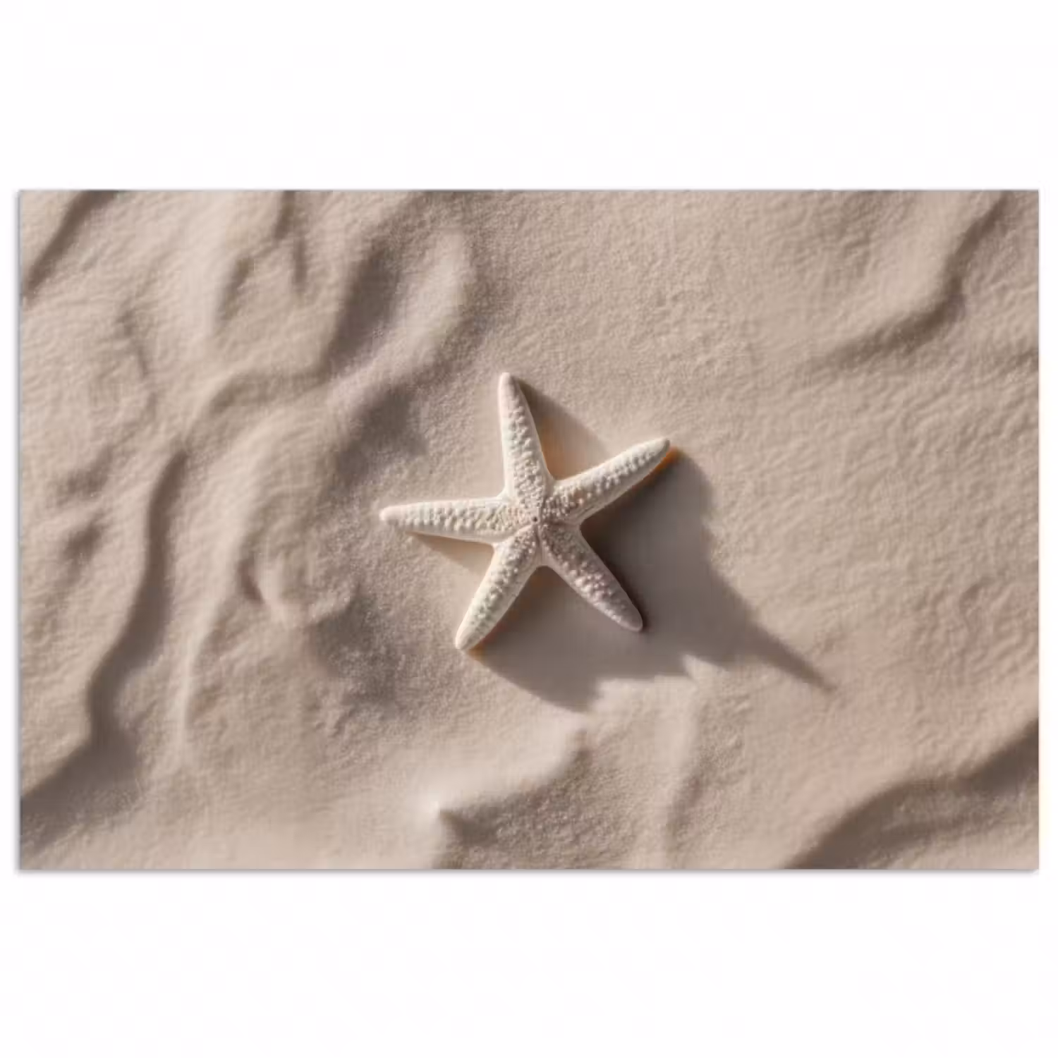 Poster - Strand - Seestern - Sand - Beige