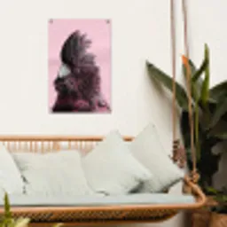 Kaketoe - Vogel - Roze tuinposter los doek klein -sfeer7