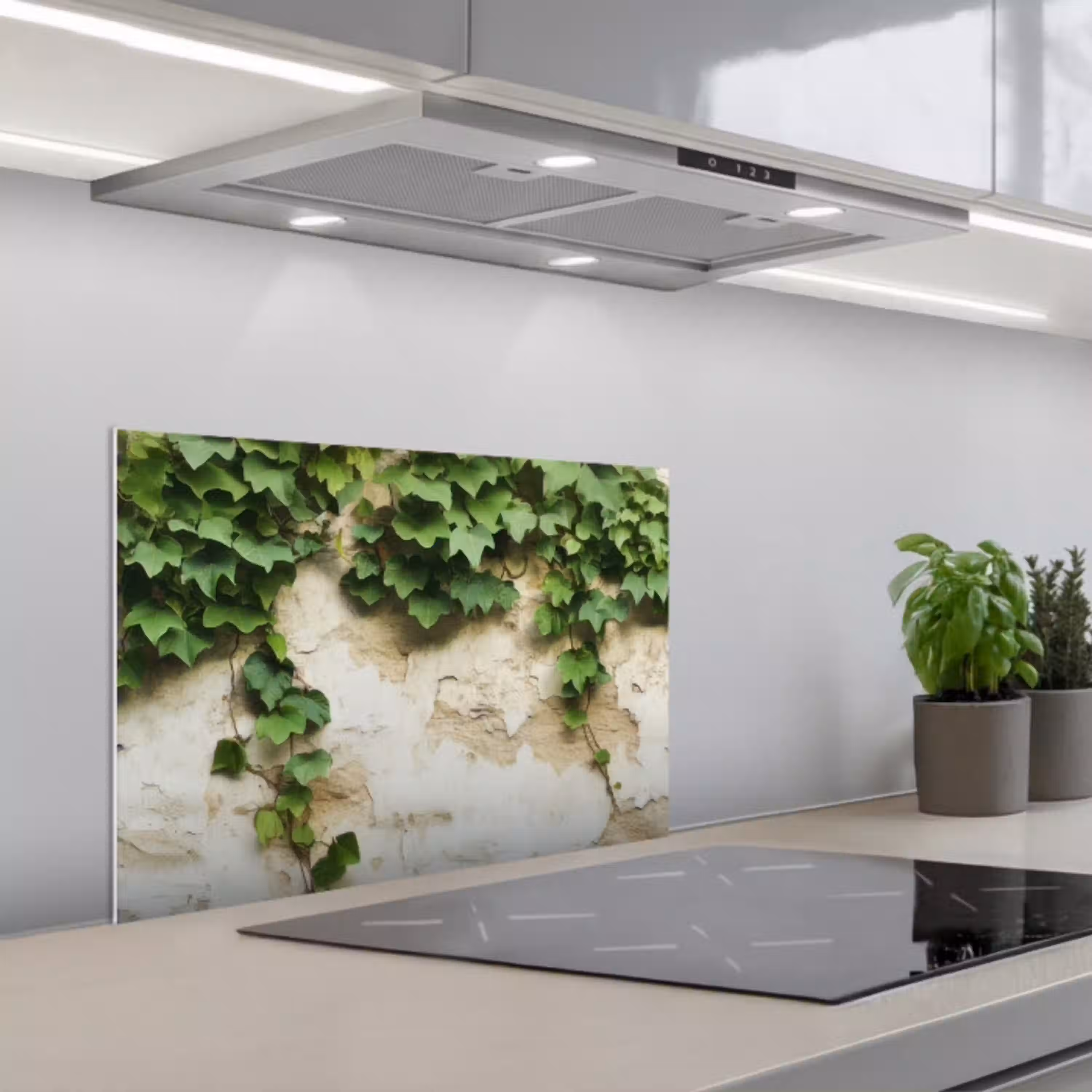 Klimop - Muur - Groen keuken achterwand spatscherm klein -3d_schuin