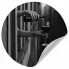 Wijnfles - Glas - Handen - Raam Wandcirkel behangsticker klein -3d