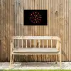 Bloemen - Oranje - Roze - Zwart Tuinposter op houten frame 2 cm dik klein -sfeer4