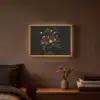 Klassiek - Vaas - Boeket - Bloemen Light Box met batterij (Wandlamp) middel -sfeer4