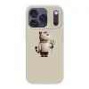 Tijger - Blauwe bloemen - Rustig Telefoonhoesje iPhone 17 Pro klein -3d
