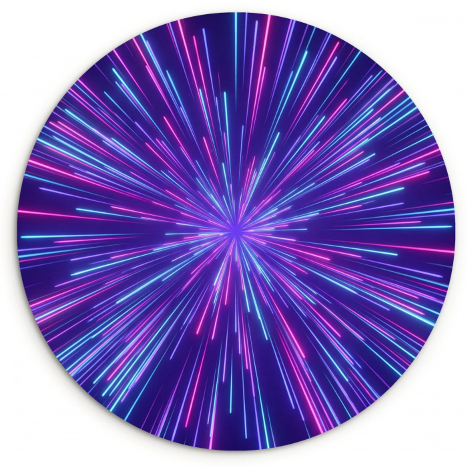 Dynamisch - Ruimte - Kleurrijk Wandcirkel kunststof plaat 5mm dik klein -3d