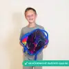 Neon actievolle voetbalspeler Kinderrugzak - Blauw middel -sfeer1_NL