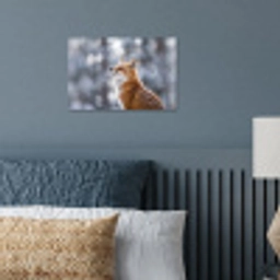 Vos - Sneeuwval - Portret - Winter - Sfeervol poster papier klein -sfeer2